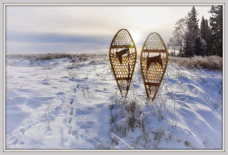 Snowshoes in Snowdrifts by Darlene Perkin
